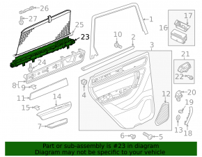 Sunblind rear right door VW Touareg 11-17