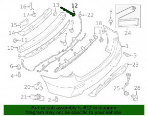 Rear bumper mount left Infiniti JX35 QX60 13-20 broken guide