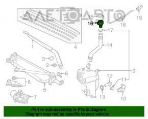 Toyota Highlander 14-19 Windscreen Washer Reservoir Neck Without Cap, Upper Part