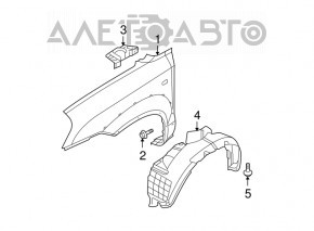 Front right mudguard Hyundai Tucson 05-09 TYC
