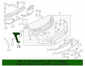 Rear bumper mount left Audi Q5 8R 09-17 S-line