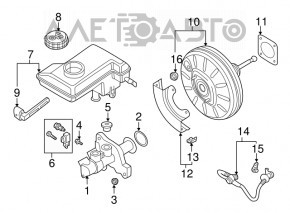 Vacuum booster Audi A3 8V 15-19