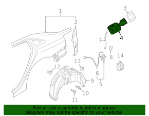 Fuel filler flap housing Audi A3 8V 15-20 4d, 5d