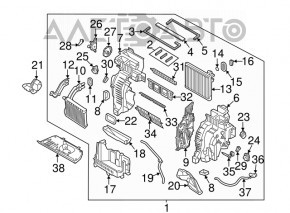 Heater assembly Kia Sorento 16-19 auto