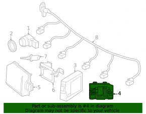 Bracket for blind spot sensor BSM right Mercedes EQE-class V295 23-25 AMG pkg