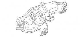 Rear wiper trapezoid with motor Mazda 3 19-