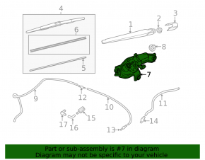 Rear wiper trapezoid with motor Mazda 3 19-