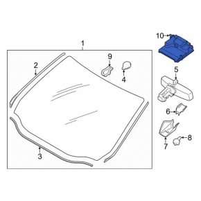 Ford Edge 19 lane keeping camera - windshield mount