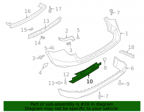 Rear Bumper Mount Center Ford Explorer 20 - Without Towbar