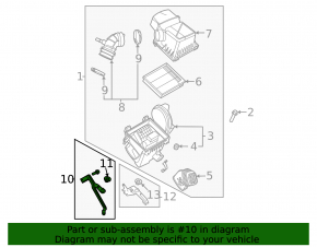 Ford Escape MK4 2025 Hybrid Air Filter Housing Bracket, Plug-In, Right