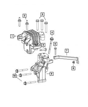 Engine mount left Dodge Journey 11- 2.4