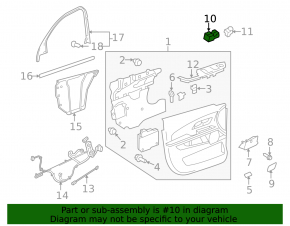 Front Right Window Regulator GMC Terrain 10-17 Black