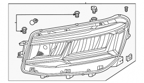 Front left headlight assembly VW Taos 22-25