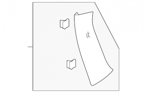 Left tailgate trim Chevrolet Bolt EV 22-23 gray