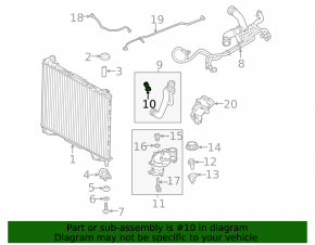 Coolant Temperature Sensor for Land Rover Range Rover Velar 18-20 2.0T