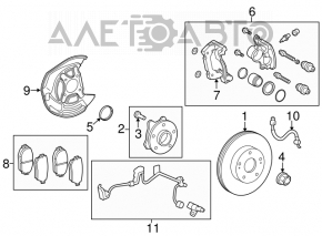 Brake disc front right Lexus IS250 06-13