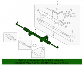 Infiniti QX50 14-17 AWD steering rack, power steering