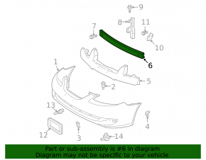 Front bumper reinforcement for Toyota Solara 2.4 04-08