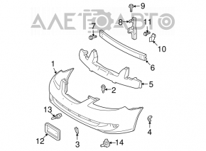 Front bumper reinforcement for Toyota Solara 2.4 04-08