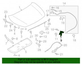 Hood Lock Subaru Impreza 17-18 GK