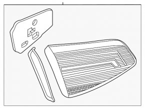 Left inner tailgate light for Volkswagen Golf 18-21