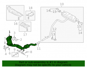 Intake pipe with catalytic converter VW Tiguan 18- awd, type 2
