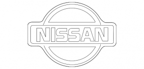 Nissan Pathfinder grille emblem for the 1993-1995 pre-restyling model