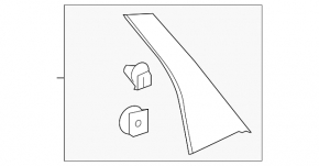 Honda Accord 23-26 rear left side door trim, structure