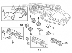 Instrument cluster Honda Civic X FC 16-17