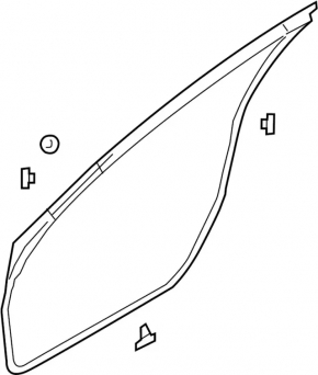 Front left door seal Infiniti Q50 14-20