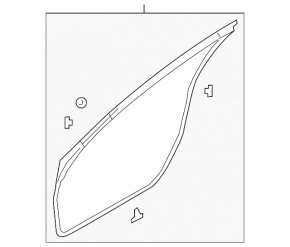 Front left door seal Infiniti Q50 14-20