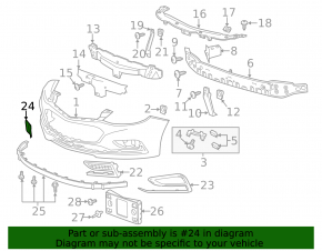 Plug towing hook front bumper Chevrolet Cruze 16-