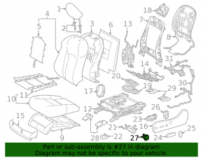 Driver's seat knee bolster control Toyota Avalon 13-18