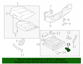 Driver's seat cushion adjustment motor Hyundai Ioniq 20-22 rear