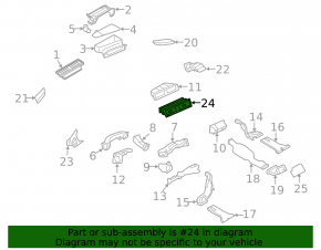 Front central air duct deflector Audi Q5 8R 09-17 missing chip