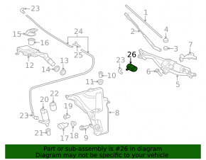 Right windshield washer nozzle Audi A4 B8 09-16 without heating