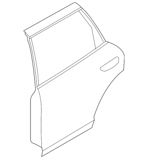 Door bare rear right Porsche Cayenne 958 11-17