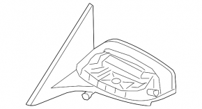 Side mirror left Nissan Maxima A36 16- heated, tilt-down