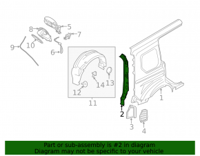Right headlight trim for Ford Transit Connect MK2 13-23, two-wing